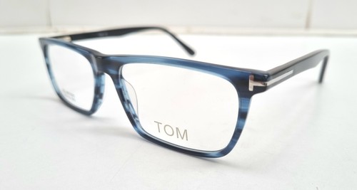 Telaio Ottico Occhiali Stile Tom Ford Vintage Rettangolare Blu Nero 52 X 16.