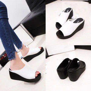 Fashion Women High Heel Slippers Leisure Sandals Platform Outdoor Shoes - Picture 1 of 14