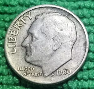 $$$$$$ 1960 D Roosevelt Dime 10C moneta USA 90% argento $$$$$$ - Foto 1 di 2