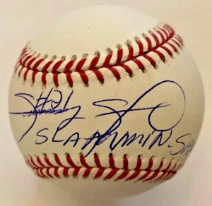 Chicago Cubs Sammy Sosa Signed "Slammin Sammy" Baseball - Auto Beckett BAS COA - Picture 1 of 4