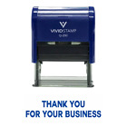 THANK YOU FOR YOUR BUSINESS Self Inking Rubber Stamp (Blue Ink) - Medium