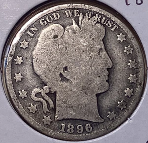 1896 Barber Half Dollar - Picture 1 of 2