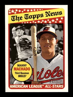 2018 Topps Heritage #292 Manny Machado Baltimore Orioles - Image 1 of 2