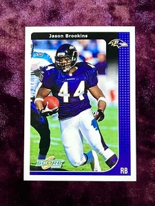 Maglia Jason Brookins 2002 Score RC #17 COME NUOVA Ravens Rookie Lane College Legends - Foto 1 di 2