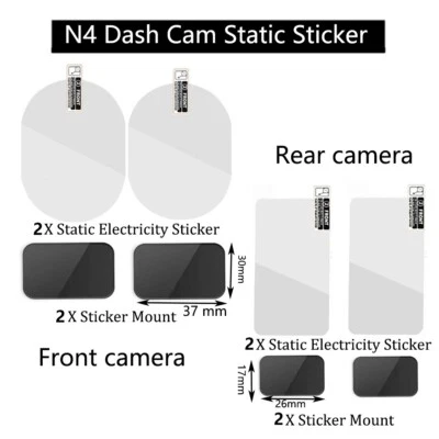CHEZHILIN for Vantrue N4 Dash Cam Static Sticker VHB Sticker Static Stickers