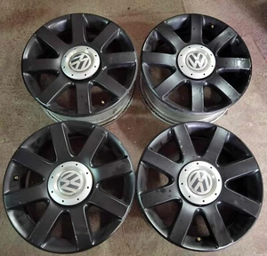 4 cerchi lega volkswagen golf touran r16 nero opaco lt001410 - Foto 1 di 8