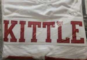 San Francisco 49ers GEORGE KITTLE Autographed White Jersey - Picture 1 of 5