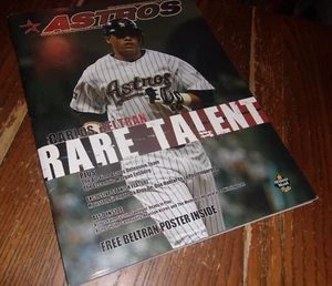 HOUSTON ASTROS GAME MAGAZINE / PROGRAM W/POSTER SEPTEMBER 2004 CARLOS BELTRAN - Bild 1 von 2