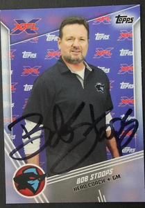 Bob Stoops Oklahoma Sooners XFL Renegades Coach Autographed Signed 2020 Topps - Picture 1 of 3