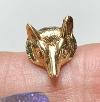 Antiguo Pin de Zorro, Corbata o Solapa Oro 14k, 1,8 Gramos Foto 1 de 3