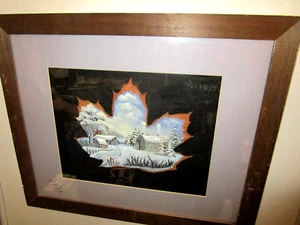 "Purple Hues of Winter" von Kathy Zbell auf Original New England Blatt 2002 selten - Bild 1 von 12