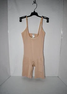 SPANX Power Open-Bust Mid-Thigh Bodysuit Lightweight Nude LARGE #10244R N OUT Ta - Picture 1 of 3