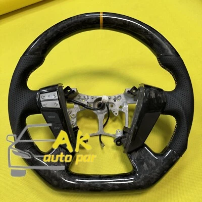 Volante de fibra de carbono forjado apto para Toyota Crown Alphard MK2 Vellfire AH20 Foto 1 de 4