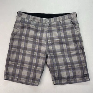Billabong Mens Shorts Size 36x9 Cotton Plaid Casual Flat Front Shorts - VGC - Picture 1 of 10