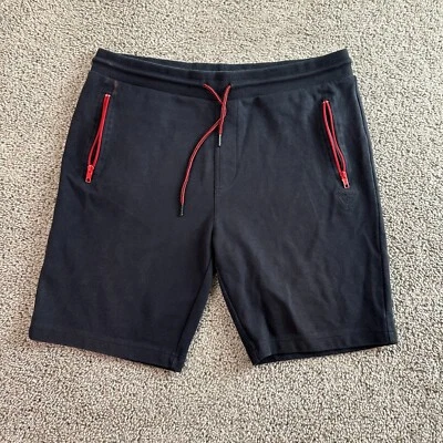 Guess Shorts Mens Extra Large Black Red Question Mark Logo Drawstring * - Image 1 of 4