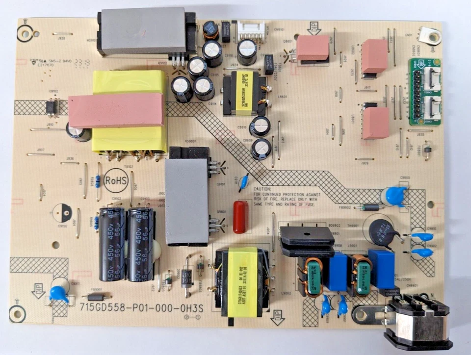 HP OMEN 32C GAMING MONITOR POWER SUPPLY BOARD 715GD655-M0E-B00-0H5K *R21* - Image 1 of 1