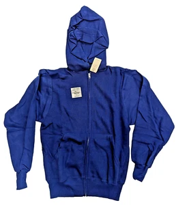 Deadstock Vintage Montgomery Ward Sport Scene Zip Hoodie Small Blue New w/ tags - Picture 1 of 3