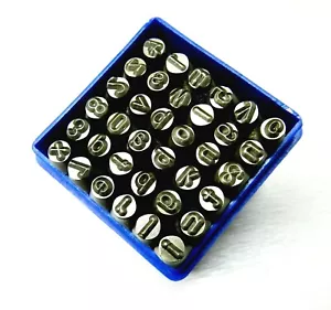 Hand Metal Marking Punches 5mm 3/16" Lower Case Alphabet & Numbers Stamps 36-Set - Picture 1 of 9