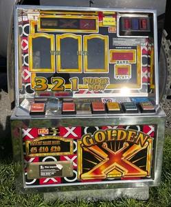 VTG Chrome Pub Bar one armed bandit fruit slot machine front Upcycle wall art - Picture 1 of 11