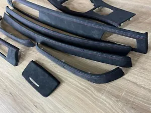 Juego de listones interiores BMW E90 E91 Alcantara M costura M Performance OEM CIC LHD - Imagen 1 de 12