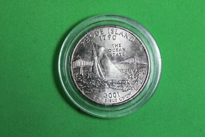 2001 P RHODE ISLAND STATE QUARTER- P00348 - Image 1 of 2