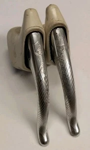 Vintage Campagnolo C-Record Brake Lever Set Cobalto White 1st Gen Shield 80s - Picture 1 of 7