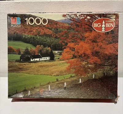Milton Bradley Big Ben 1000 головоломка барнет центр Вермонт 1982 нераспечатанный 4962-24 - Изображение 1 из 3
