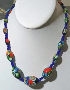 Murano abgestufte Glasperlen Vintage Halskette wurde neu aufgereiht - Bild 1 von 6