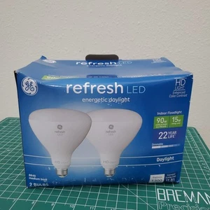 GE Refresh HD 90 -Watt EQ BR40 Daylight Medium base (E-26) Dimmable 2 Pack - Picture 1 of 7