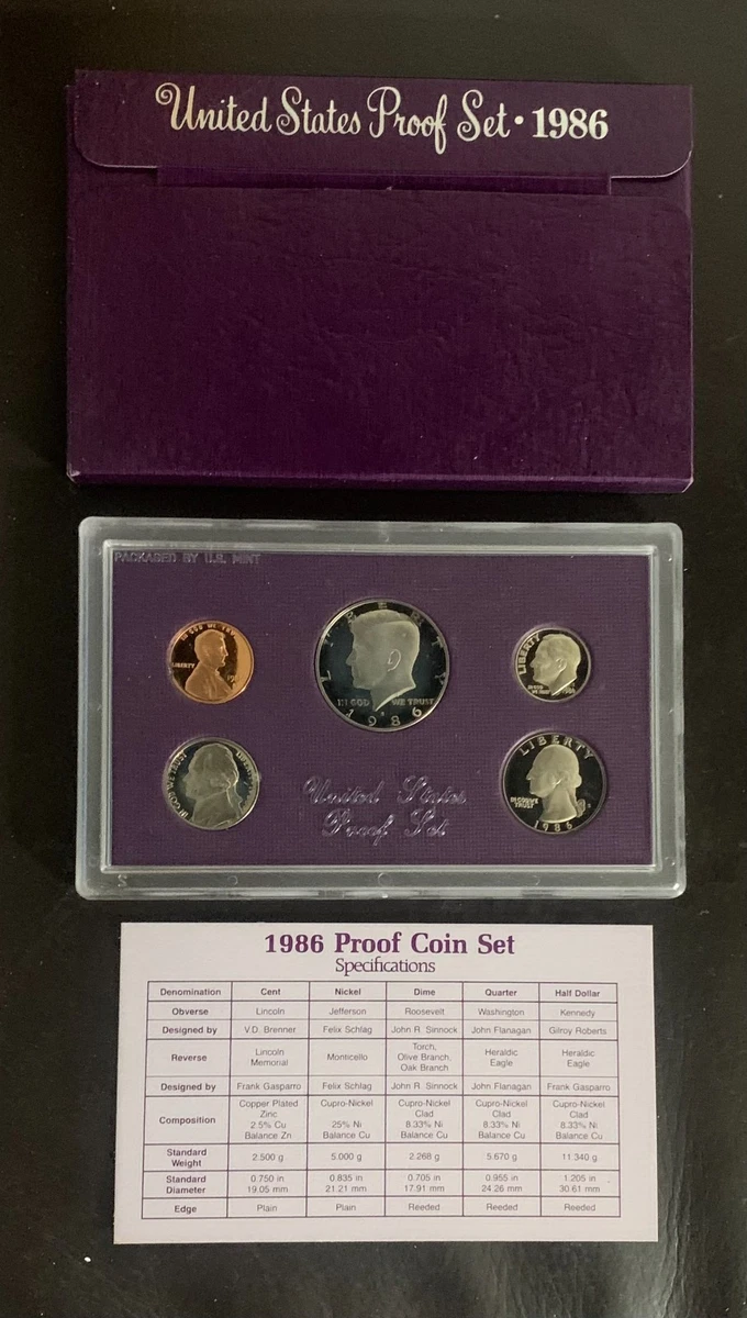 1986 US Coin Proof Sets for sale | eBay