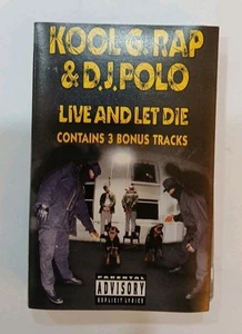 Kool G Rap & D.J. Polo~Live & Let Die~1995 Cold Chillin Records Cassette Tape - Picture 1 of 3