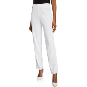 Misook Elfenbein High Waist Pull On Hose Neutral Ausgestelltes Bein Freizeit Damen Größe M - Bild 1 von 10