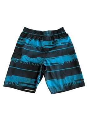 Bermuda de natação Quicksilver masculina tamanho 5 azul preta forrada elástica cintura NOVO - Imagem 1 de 4