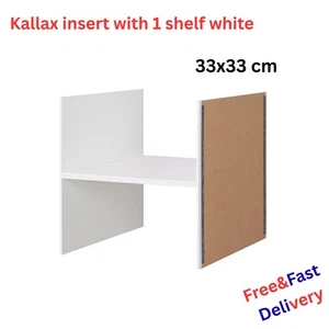 IKEA KALLAX Inserto con 1 Estante Blanco 33x33 cm Divisor de Almacenamiento Cubo Organizador - Imagen 1 de 3