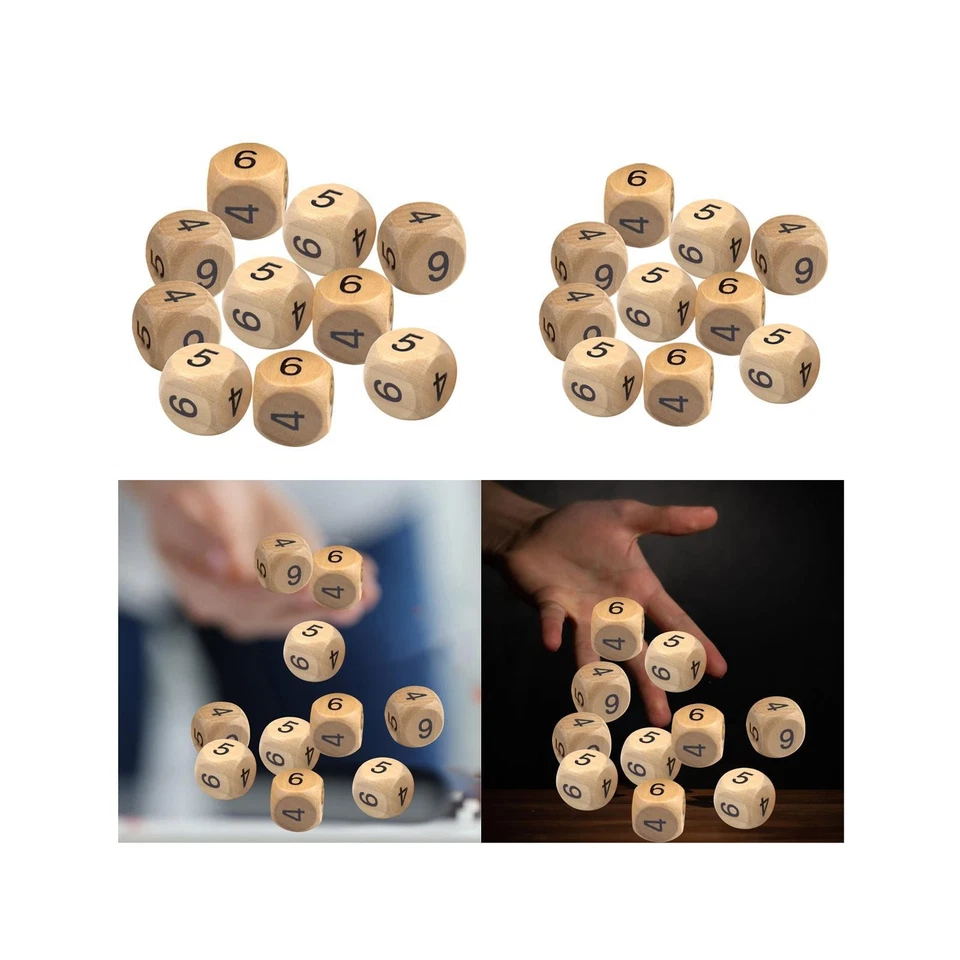 10 Stück Polyedrische Würfelspiel Würfel Tragbar Stapelspiel Mathe Zählen - Bild 1 von 1