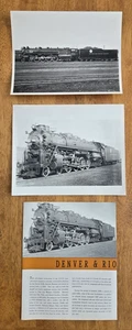 Lot of 2 Vintage Train Engine 8 X 10 Photographs Denver and Rio Grande Western E - Picture 1 of 7
