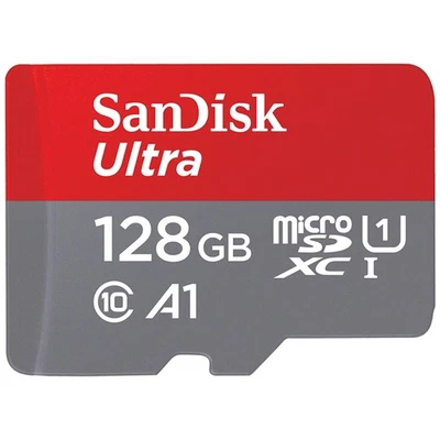 SanDisk 128GB Ultra scheda microSDXC adattatore SD fino a 140 MB/s con - Immagine 1 di 4