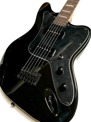NEW 6 STRING JAZZMASTER-STYLE BARITONE LONG SCALE ELECTRIC GUITAR WITH GIG BAG - Image 1 of 4