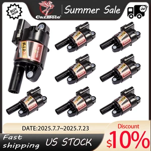 8X Round High Performance UF414 Ignition Coil For Chevy GMC 5.3L 6.2L V8 US - Picture 1 of 16