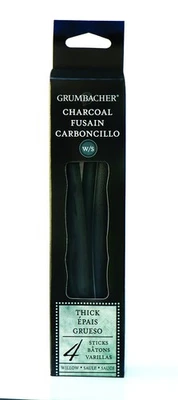 Carvão Willow, grosso, preto, pacote com 4 (WTK4) - Imagem 1 de 2