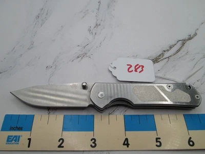 #283 Stainless Sanrenmu Land 7010LUC-SA  FrameLock Flipper Knife - Image 1 of 4