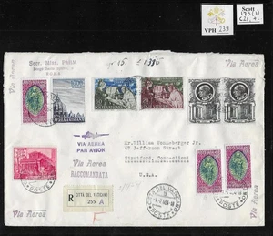 VPH_239. VATICAN.Extr. rich cover w. multiple 1954 LOMBARDO,1000 Lire air & more - Picture 1 of 1