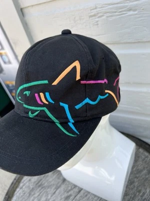 Vintage 90s Greg Norman Shark Wrap Around Hap Cap Strap Back Golf Big Logo - Image 1 of 4