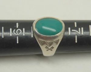 Native American Bell Trading Company Sterling Turquoise Mens Ring Size  8 7.1g - Picture 1 of 6
