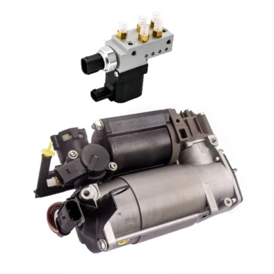 Compresor de suspensión neumática + bloque de válvula de suministro de aire para Mercedes Benz E63 AMG 03-11 Foto 1 de 4