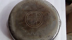 ANTIKE PFANNE GRISWOLD NO 9 GLÄNZENDER STAHLPFANNE - Bild 1 von 7