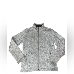 The North Face Youth Medium 10/12 Gray Full Zip Knit Sweater Jacket - Picture 1 of 6