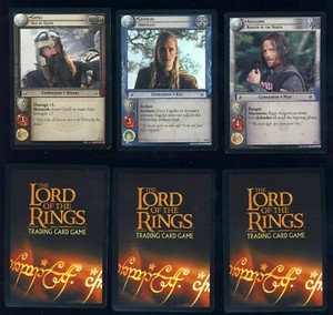 (3) Lord Of the Rings 2002 Promo Foils Cards - ARAGON, LEGOLAS & GIMLI - NEW