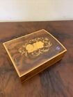 Vintage Inlaid Marquetry Wooden Box From Sorrento Italy