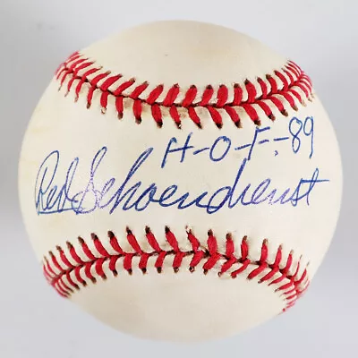 Red Schoendienst Signed Baseball Cardinals "H.O.F. 89" - COA JSA - Image 1 of 4
